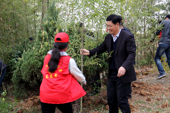 宿遷開放大學(xué)全體教職工開展樹木移植勞動