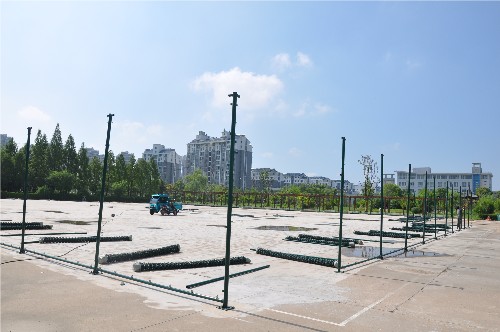 泗陽(yáng)中專有序推進(jìn)標(biāo)準(zhǔn)化籃排球場(chǎng)建設(shè)