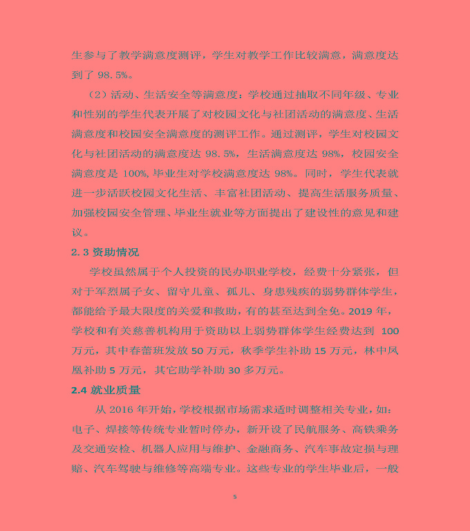 泗陽縣霞飛中等專業(yè)學(xué)校質(zhì)量年度報(bào)告（2019年）