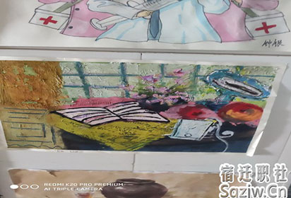 宿遷技師學院開展學生書畫展