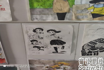 宿遷技師學院開展學生書畫展