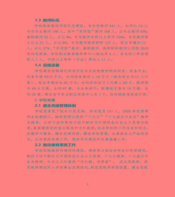 江蘇省泗陽(yáng)中等專業(yè)學(xué)校中等職業(yè)教育質(zhì)量年度報(bào)告（2020）
