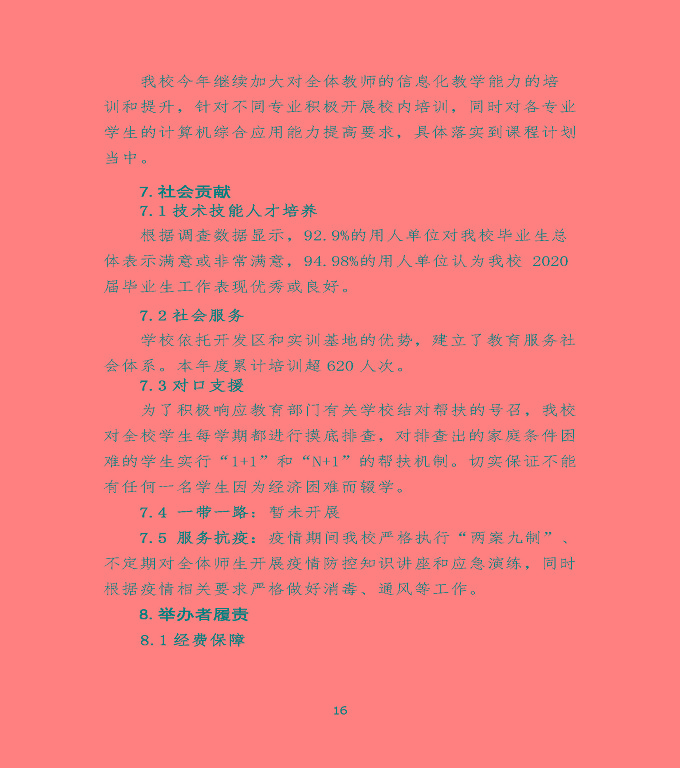 沭陽鴻星中等專業(yè)學校中等職業(yè)教育質(zhì)量年度報告（2020）