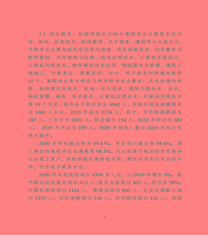 江蘇省宿遷中等專(zhuān)業(yè)學(xué)校中等職業(yè)教育質(zhì)量年度報(bào)告（2020）