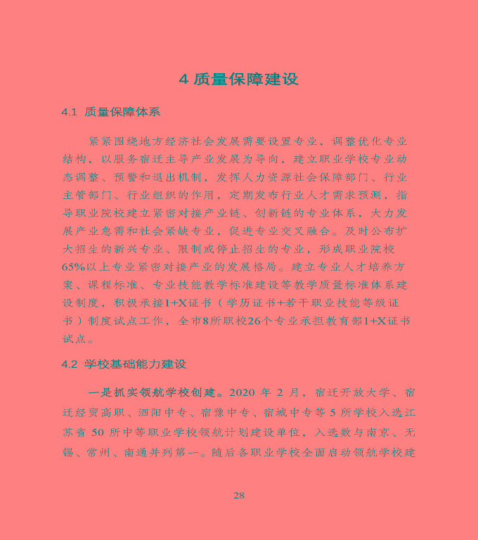 宿遷市中等職業(yè)教育質(zhì)量年度報告》（2020年）