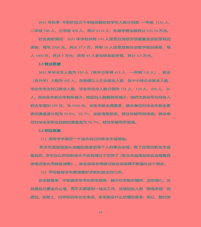 江蘇省泗洪中等專業(yè)學(xué)校中等職業(yè)教育質(zhì)量年度報(bào)告（2022）