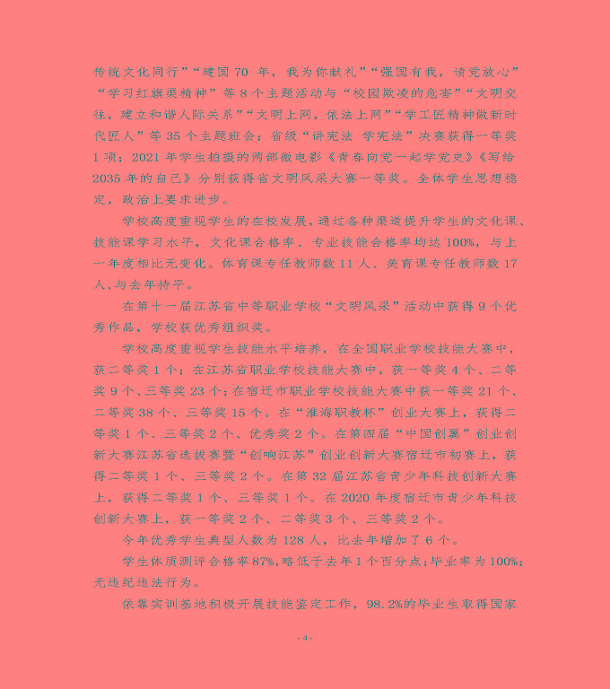 江蘇省宿遷經(jīng)貿(mào)高等職業(yè)技術(shù)學(xué)校中等職業(yè)教育質(zhì)量年度報(bào)告（2022）