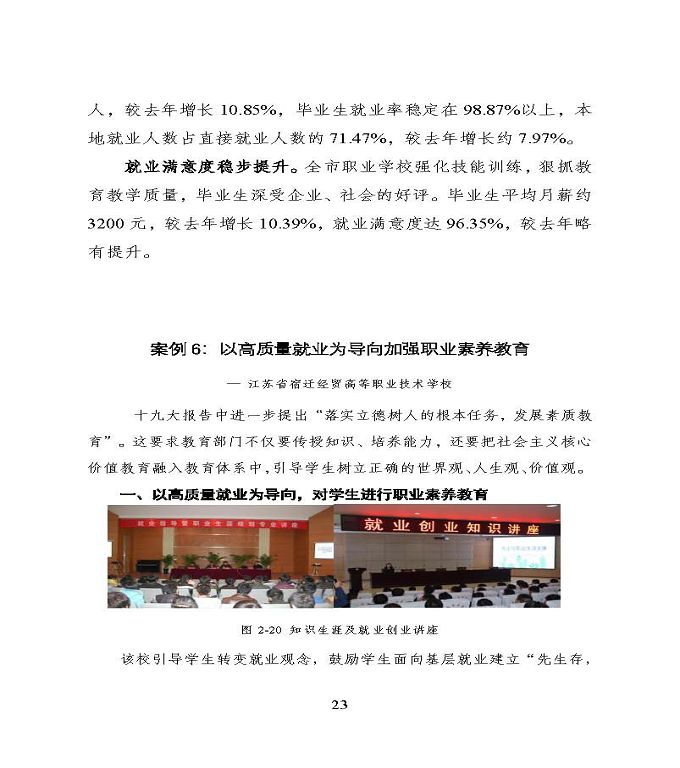 宿遷市中等職業(yè)教育質(zhì)量年度報(bào)告》（2022年）