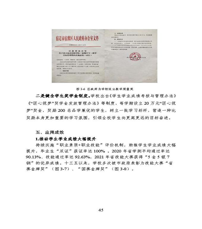 宿遷市中等職業(yè)教育質(zhì)量年度報(bào)告》（2022年）