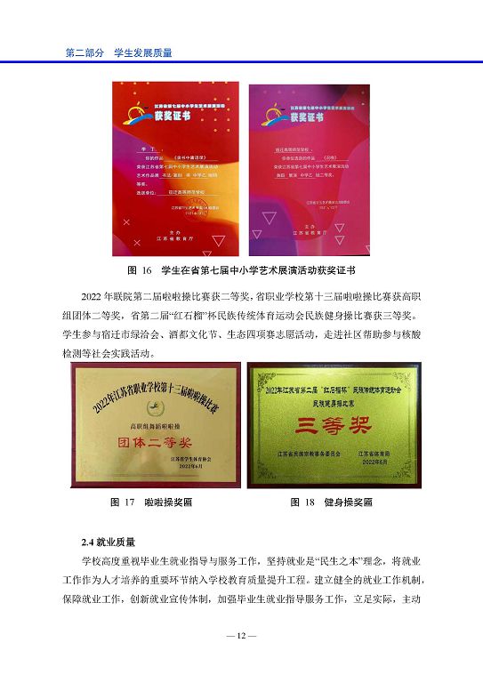宿遷高等師范學校中等職業(yè)教育質量年度報告(2023)