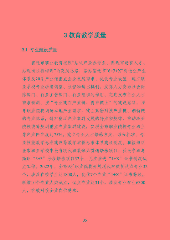 宿遷市中等職業(yè)教育質(zhì)量年度報告（2023年）