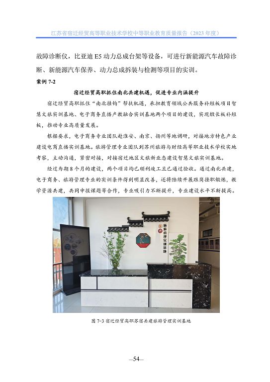 江蘇省宿遷經(jīng)貿(mào)高等職業(yè)技術學校質(zhì)量年報（2023年度）