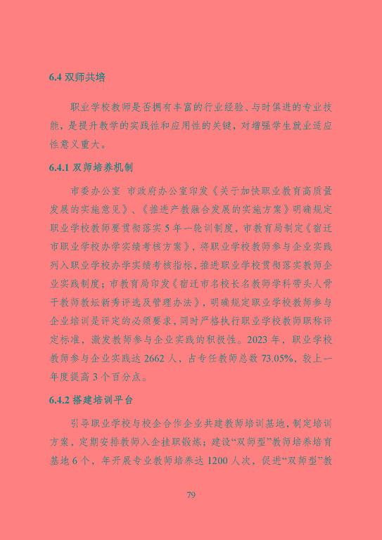 宿遷市中等職業(yè)教育質(zhì)量年度報(bào)告（2023年度）