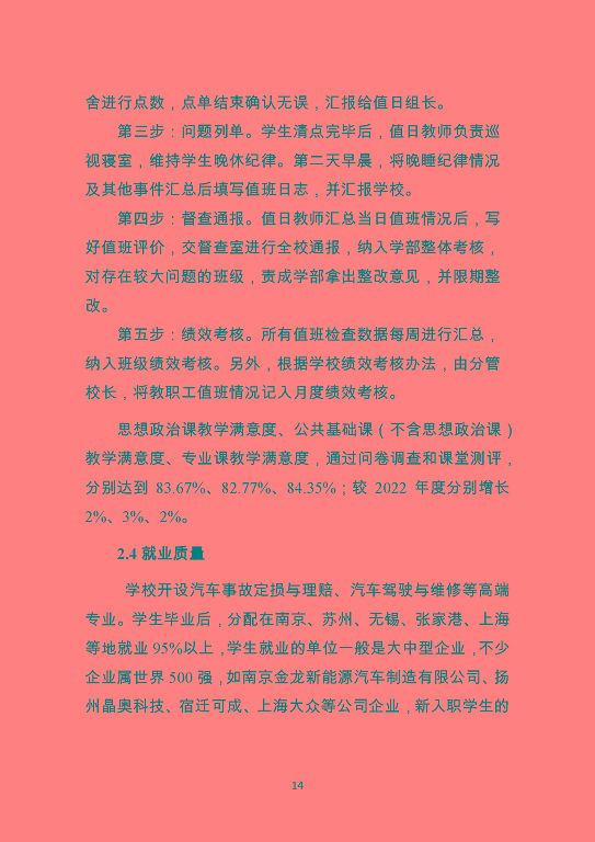 泗陽霞飛中等專業(yè)學校質量報告（2023年度）