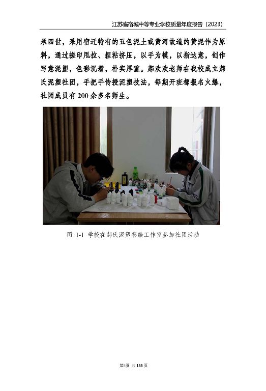 江蘇省宿城中等專(zhuān)業(yè)學(xué)校質(zhì)量報(bào)告（2023 年度）