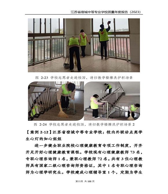 江蘇省宿城中等專(zhuān)業(yè)學(xué)校質(zhì)量報(bào)告（2023 年度）