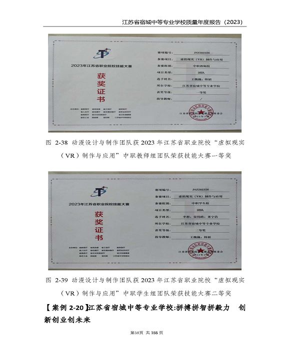 江蘇省宿城中等專(zhuān)業(yè)學(xué)校質(zhì)量報(bào)告（2023 年度）