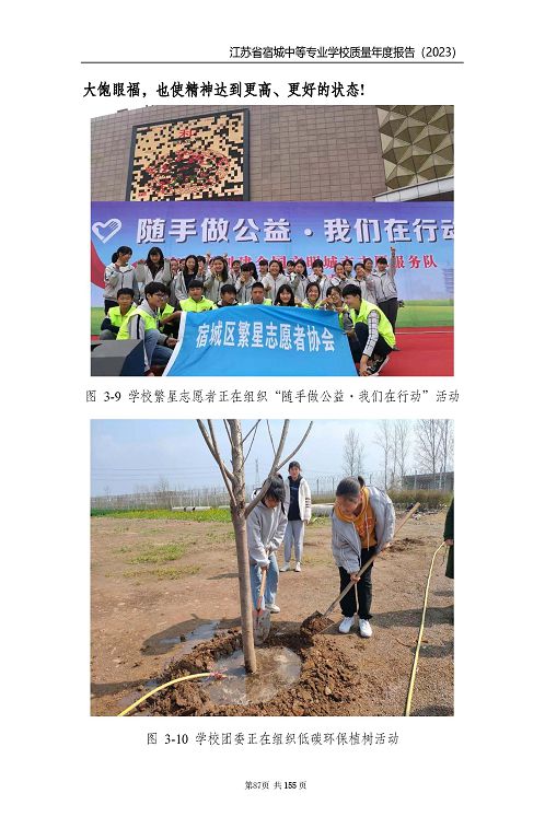 江蘇省宿城中等專(zhuān)業(yè)學(xué)校質(zhì)量報(bào)告（2023 年度）