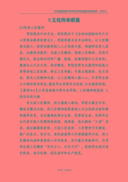 江蘇省宿城中等專(zhuān)業(yè)學(xué)校質(zhì)量報(bào)告（2023 年度）