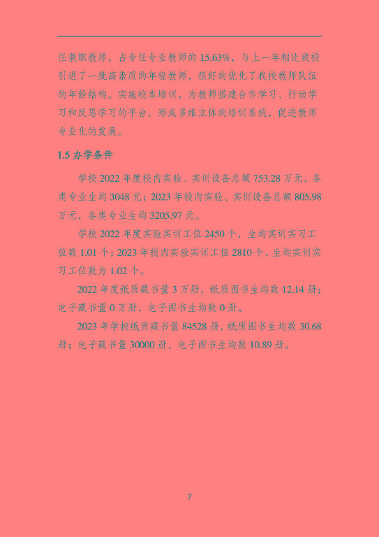 沭陽鴻星中等專業(yè)學校質量報告（2023年度）