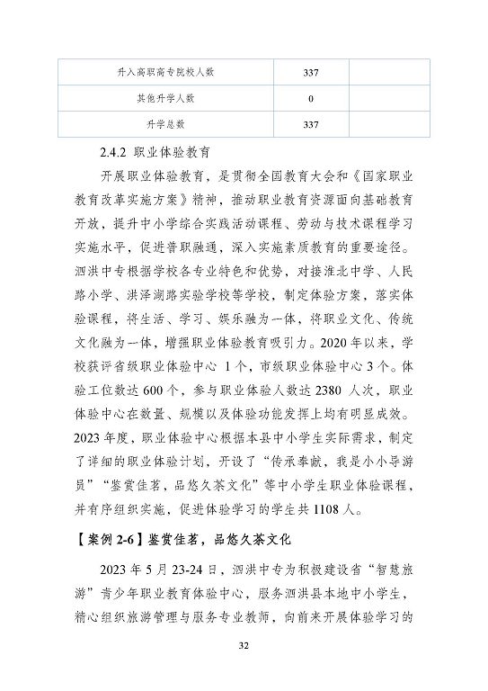 江蘇省泗洪中等專業(yè)學(xué)校質(zhì)量報(bào)告（2023年度）