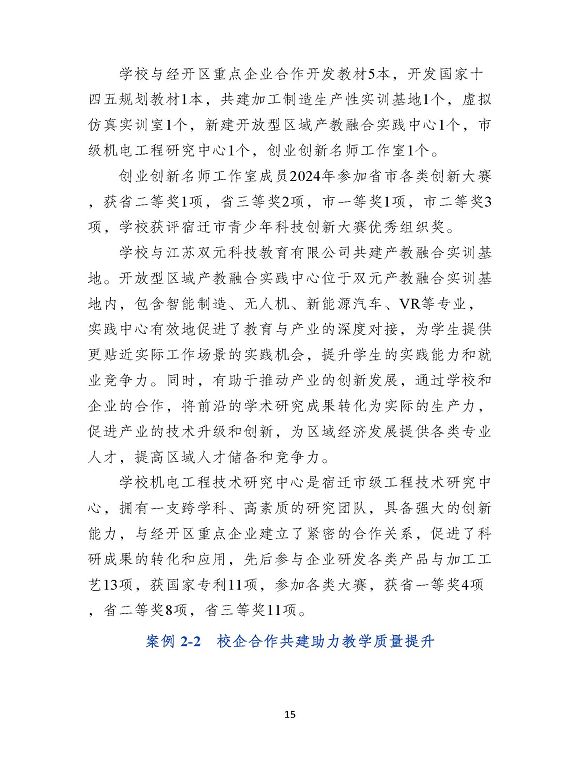 沭陽縣職業(yè)教育中心（江蘇省沭陽中等專業(yè)學(xué)校）質(zhì)量報(bào)告（2024年度）