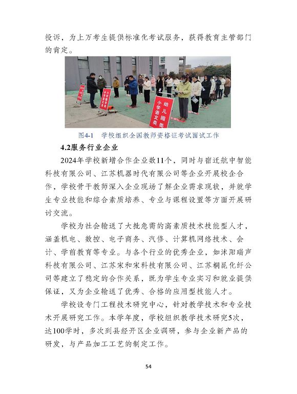 沭陽縣職業(yè)教育中心（江蘇省沭陽中等專業(yè)學(xué)校）質(zhì)量報(bào)告（2024年度）