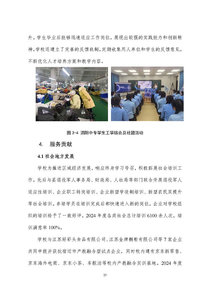江蘇省泗陽中等專業(yè)學(xué)校質(zhì)量報告（2024年度）