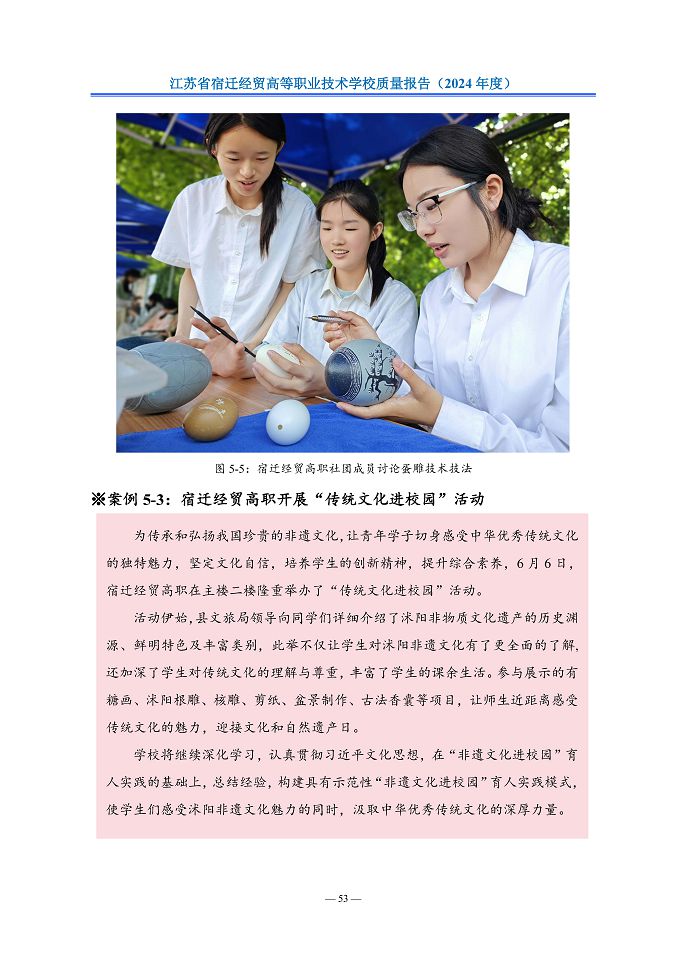江蘇省宿遷經(jīng)貿(mào)高等職業(yè)技術(shù)學(xué)校質(zhì)量報告（2024年度）