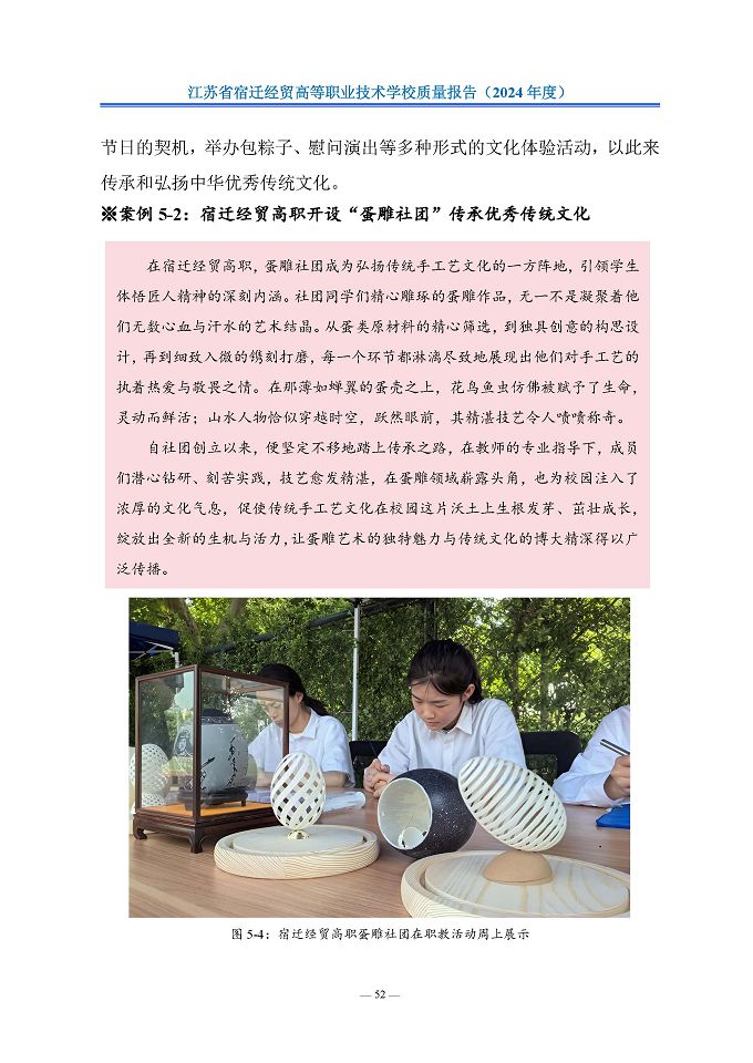 江蘇省宿遷經(jīng)貿(mào)高等職業(yè)技術(shù)學(xué)校質(zhì)量報告（2024年度）