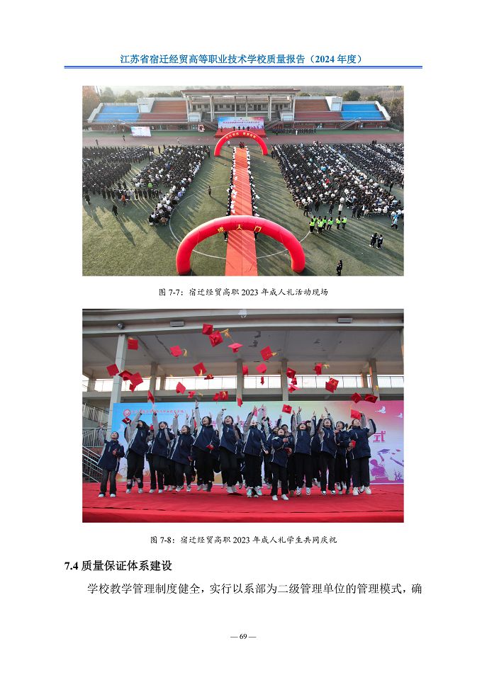 江蘇省宿遷經(jīng)貿(mào)高等職業(yè)技術(shù)學(xué)校質(zhì)量報告（2024年度）