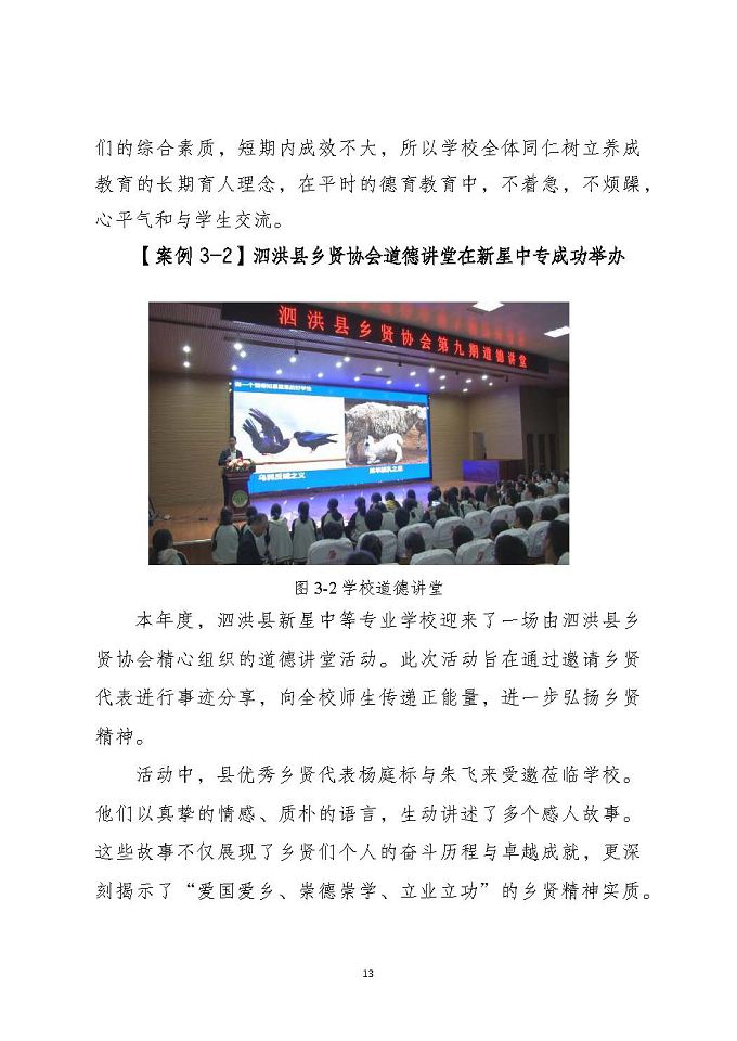 泗洪縣新星中等專業(yè)學(xué)校質(zhì)量報告（2024年度）