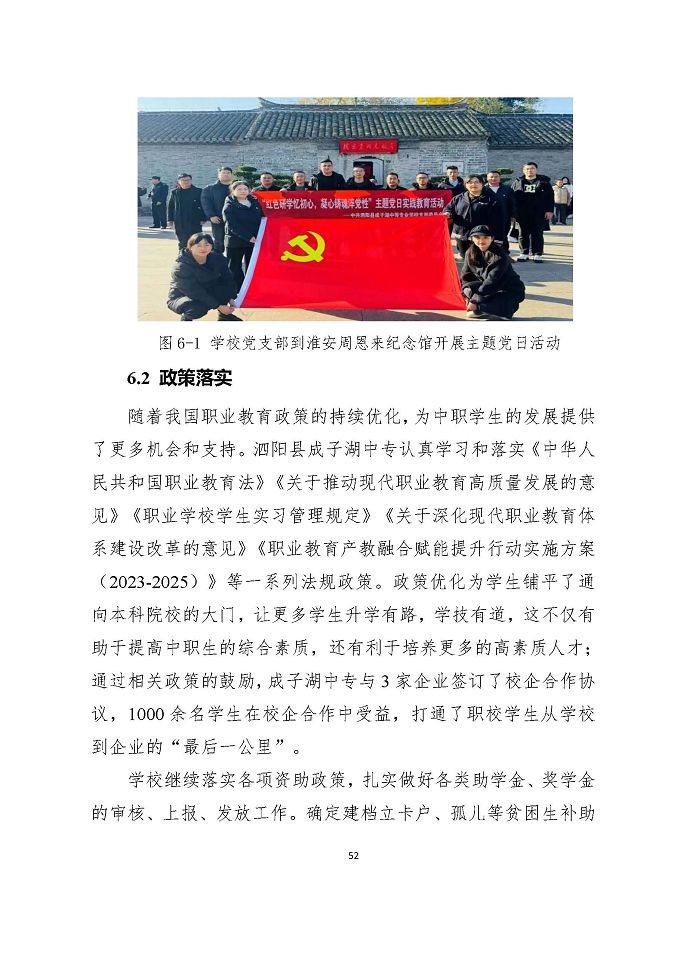 泗陽縣成子湖中等專業(yè)學校質量報告（2024年度）