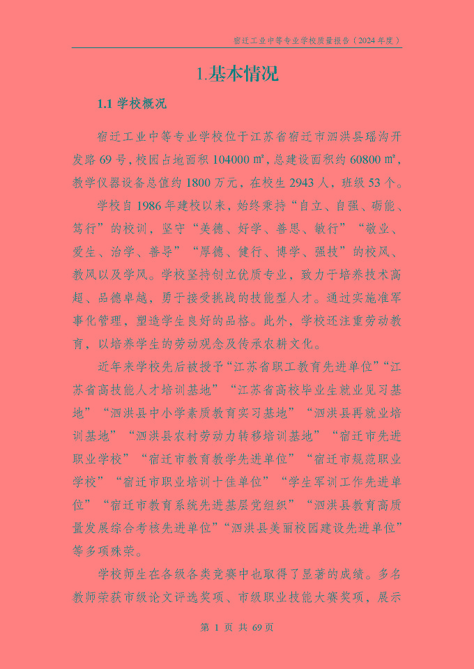 宿遷工業(yè)中等專(zhuān)業(yè)學(xué)校質(zhì)量報(bào)告（2024年度）