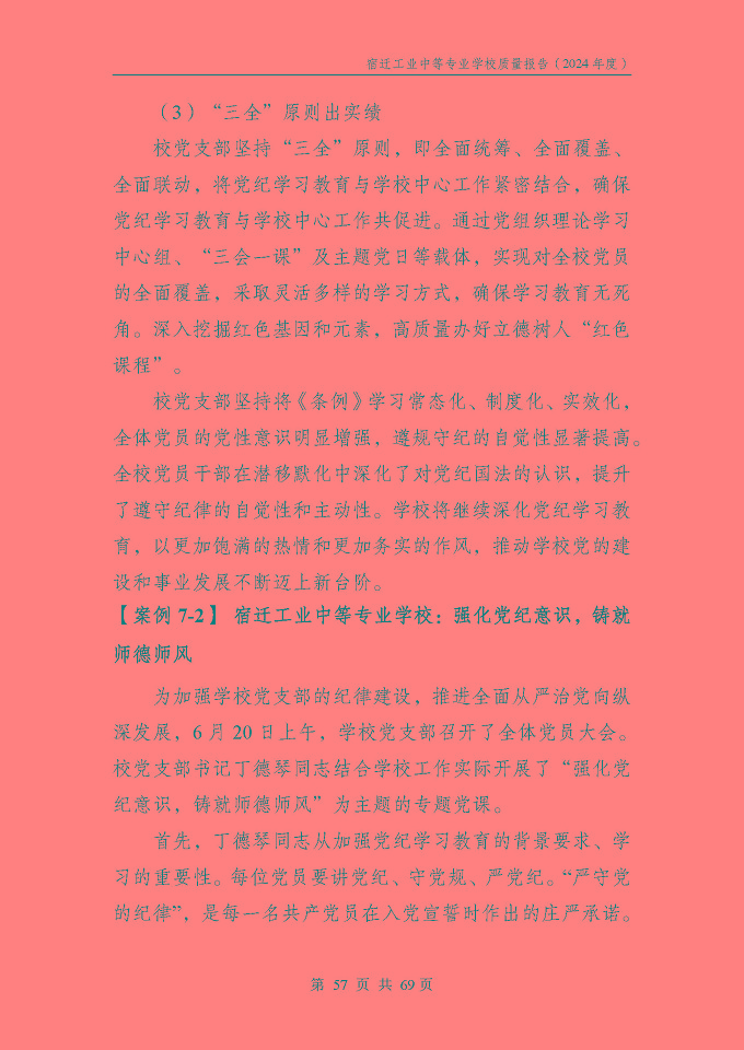 宿遷工業(yè)中等專(zhuān)業(yè)學(xué)校質(zhì)量報(bào)告（2024年度）