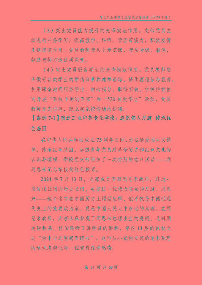 宿遷工業(yè)中等專(zhuān)業(yè)學(xué)校質(zhì)量報(bào)告（2024年度）