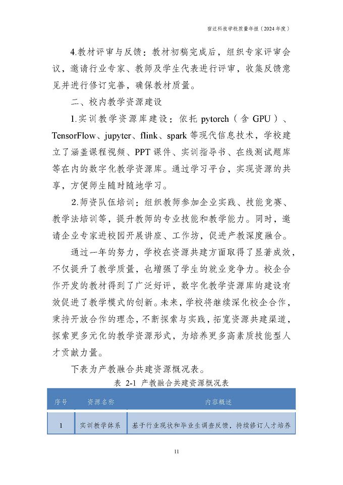 宿遷科技學(xué)校質(zhì)量報告（2024年度）