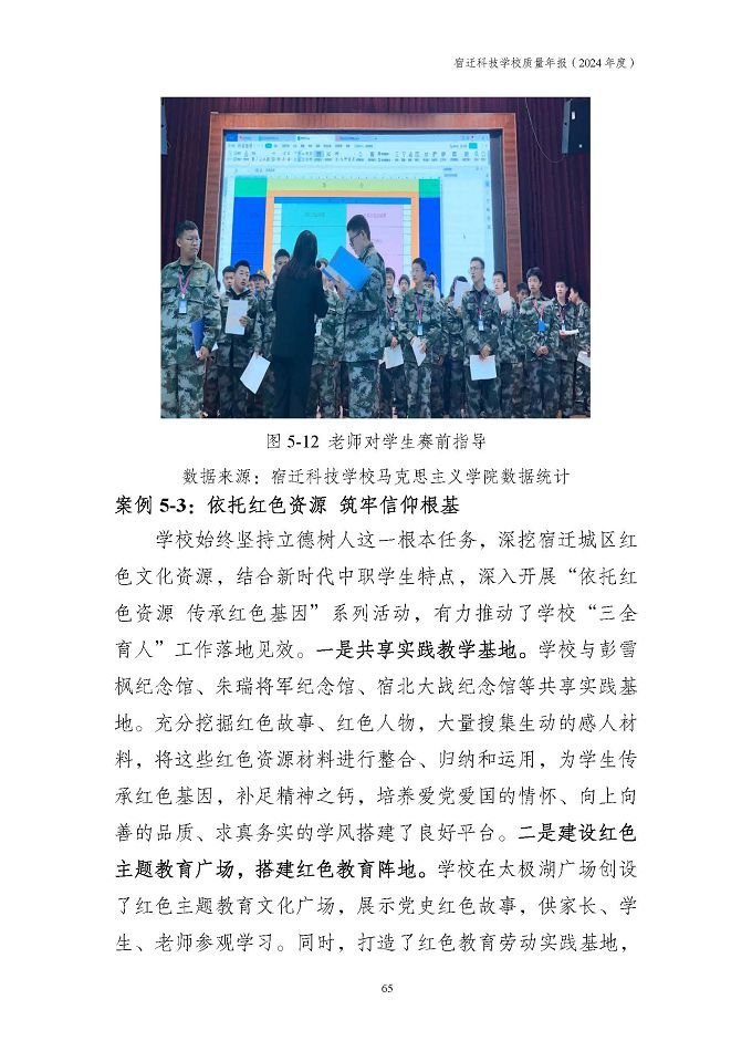 宿遷科技學(xué)校質(zhì)量報告（2024年度）