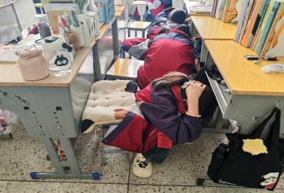泗陽中專開展防震減災應急疏散演習